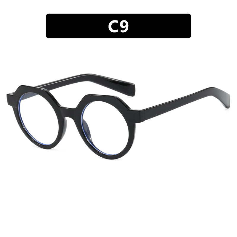 Ladies extravagant round sunglasses with colored accented frame Stornfield