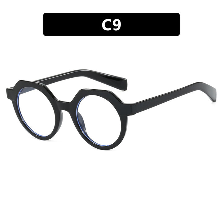 Ladies extravagant round sunglasses with colored accented frame Stornfield