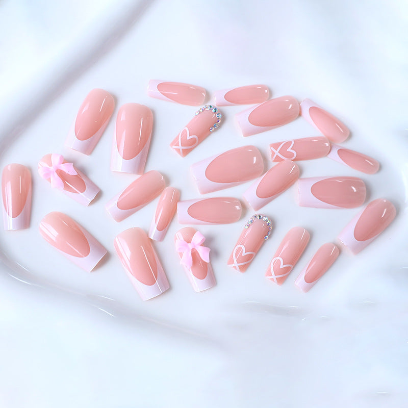 Elegant French Tip Acrylic Nail Enhancements Stornfield