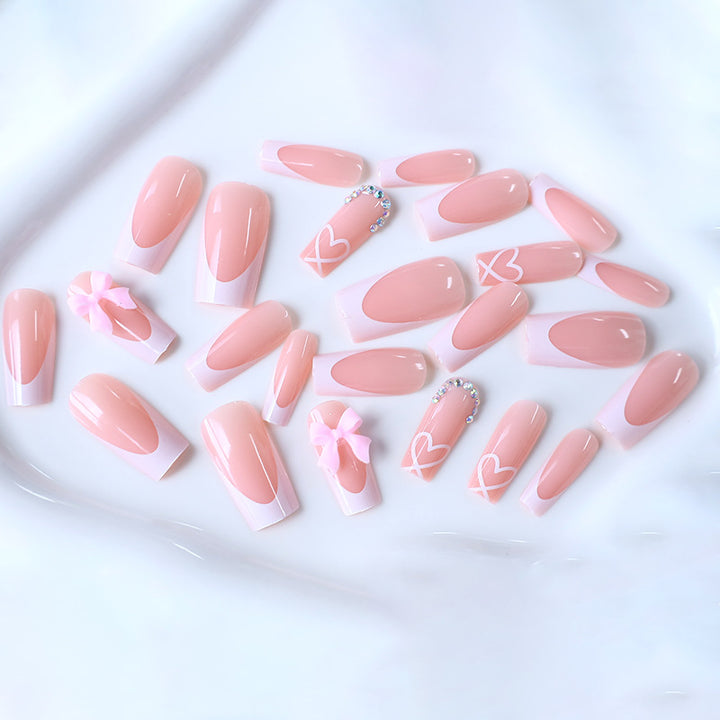 Elegant French Tip Acrylic Nail Enhancements Stornfield