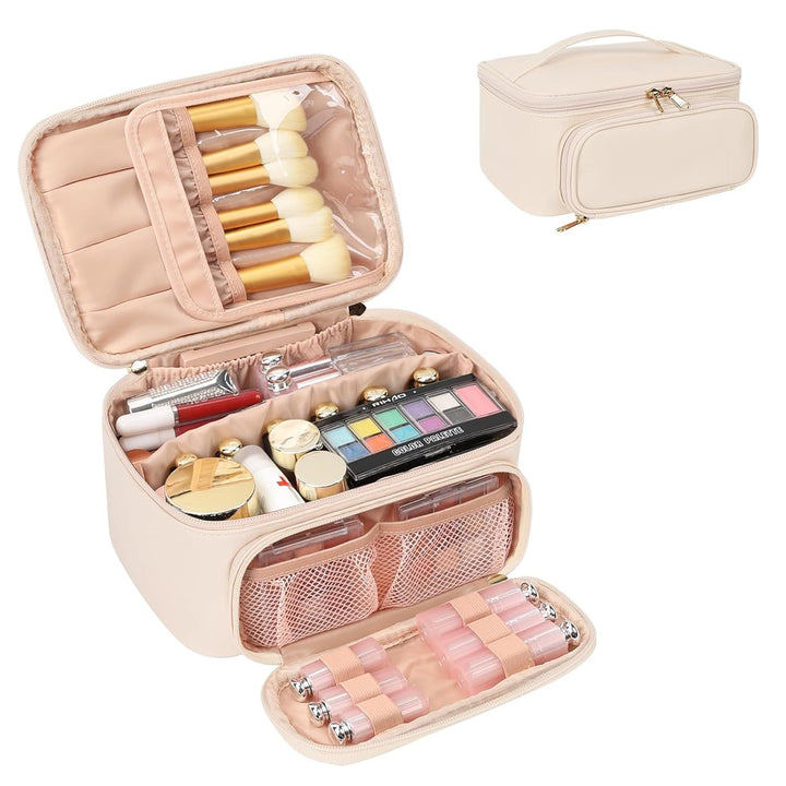 Cosmetic Organizer with Compartments and Mirror Stornfield