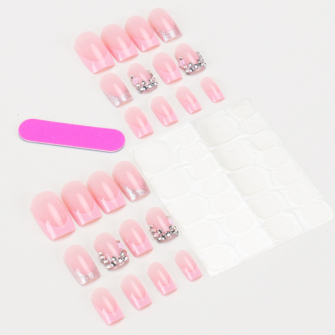 Decorative Rhinestone-Embellished Press-On Nail Tips Stornfield