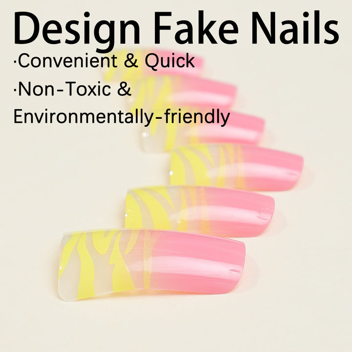 Artificial nail set with creative gradient Stornfield