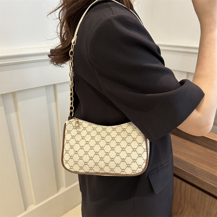 Designer Chain-Detail Handbag