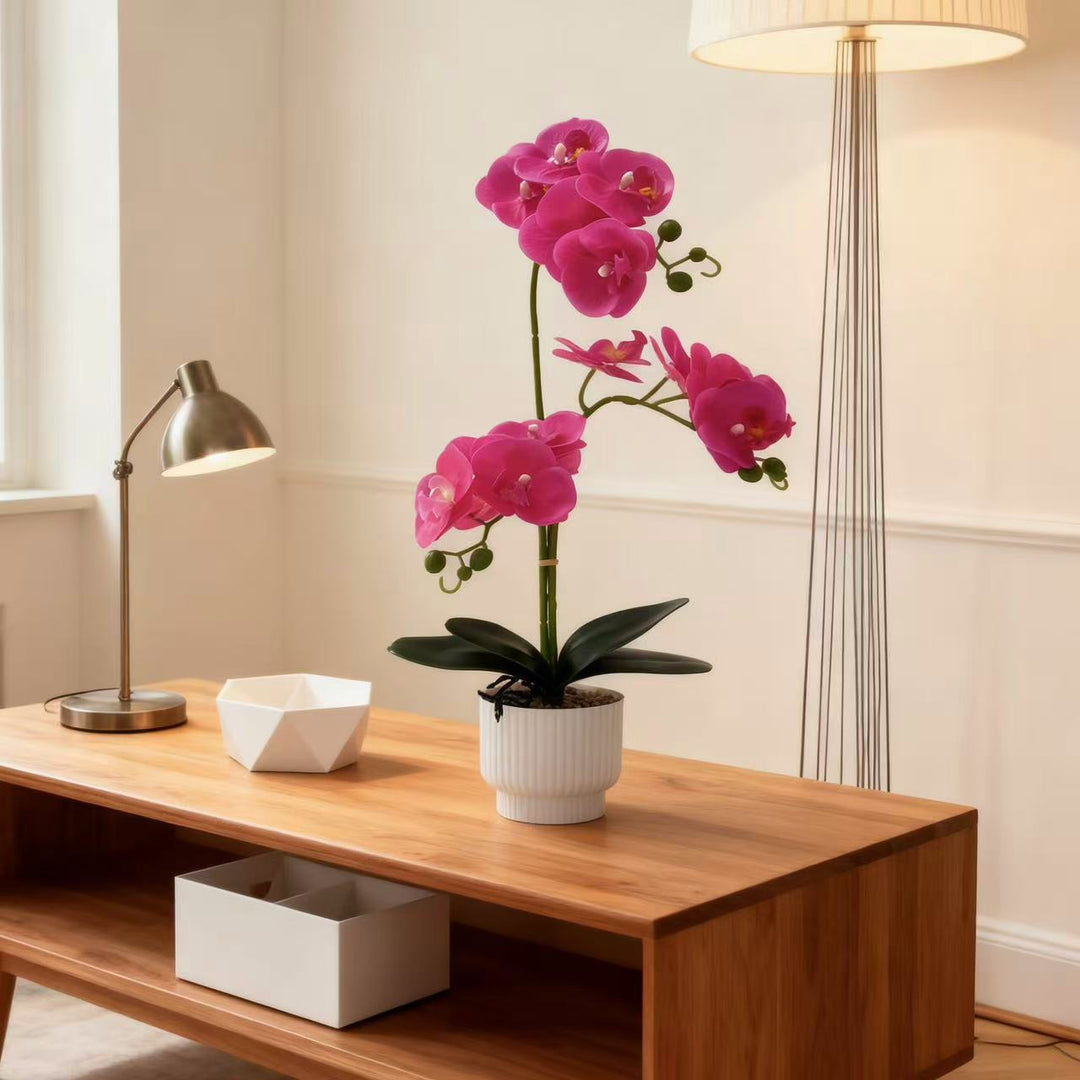 Elegant Artificial Orchid Planter for Home Decor Display