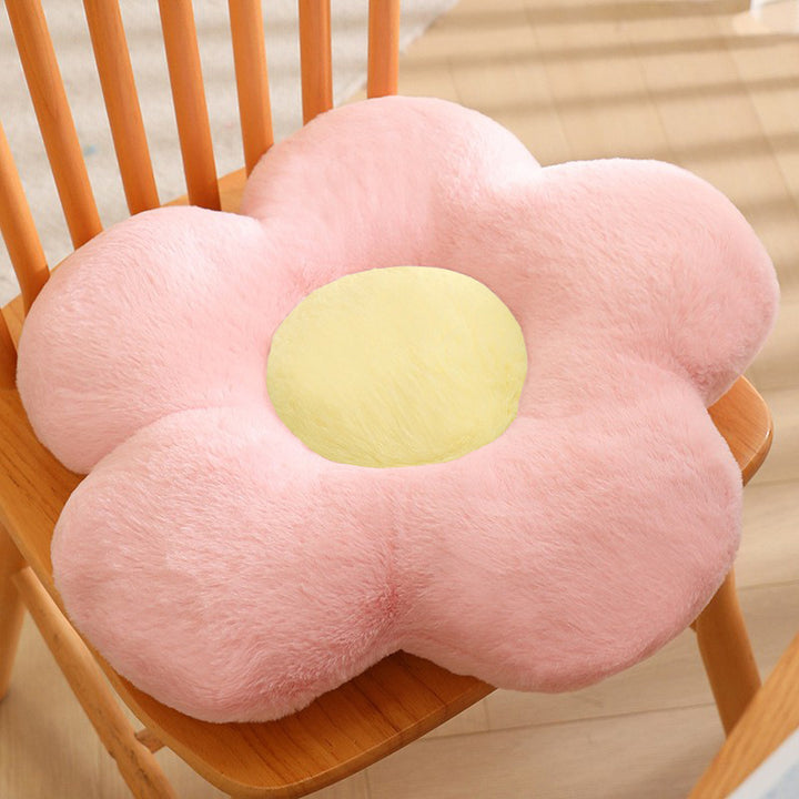 Plush seat cushion in flower shape Stornfield