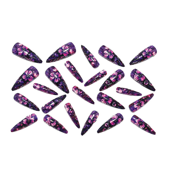 Luxury Flower Design Artificial Nails Stornfield