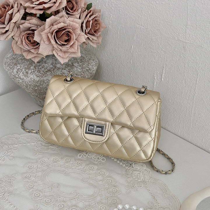 Quilted Chain Strap Evening Clutch Bag