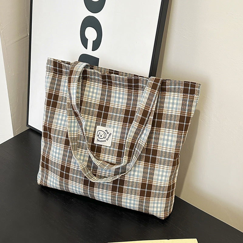 WoStylish Plaid Tote Bag Stornfield