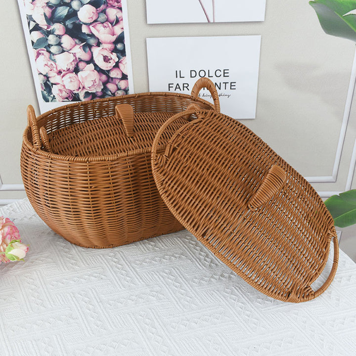 Handwoven Wicker Storage Basket Stornfield