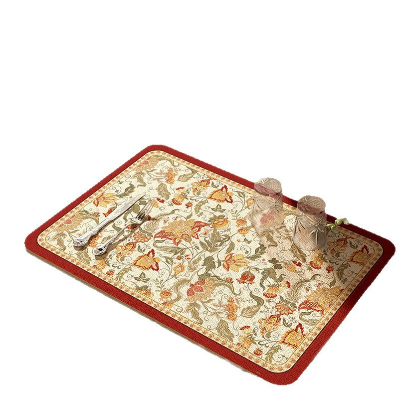 Embroidered Kitchen Mat