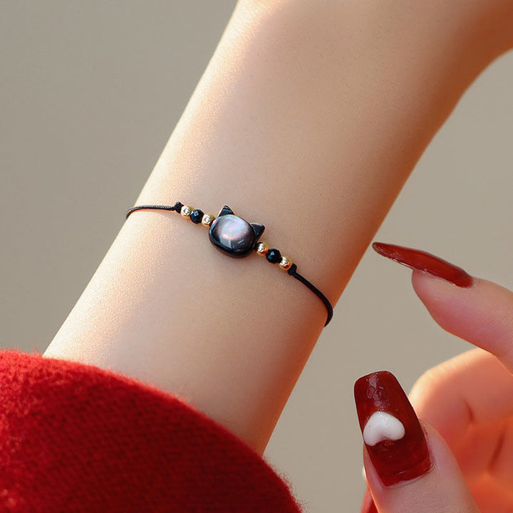 Adjustable Cat-Themed Charm Bracelet Stornfield