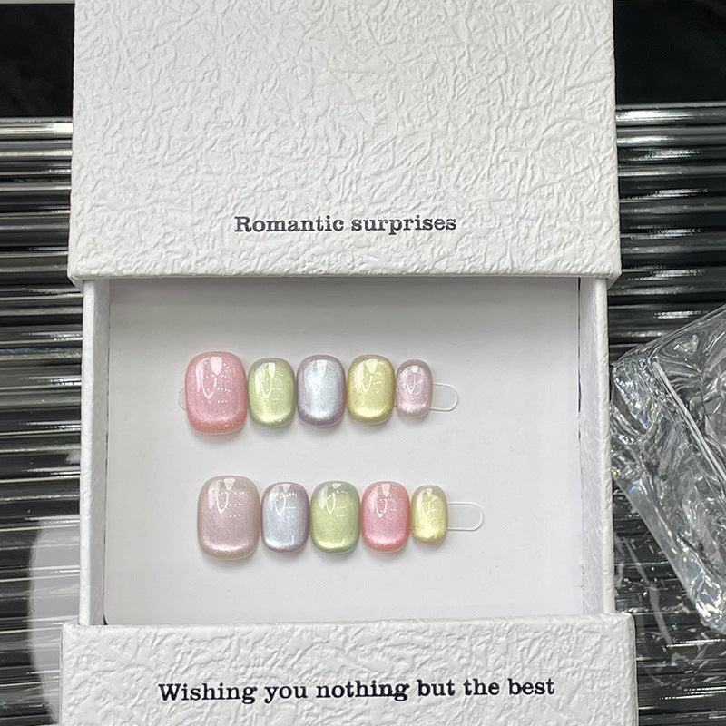 Pastel Glitter Press-On Nail Set