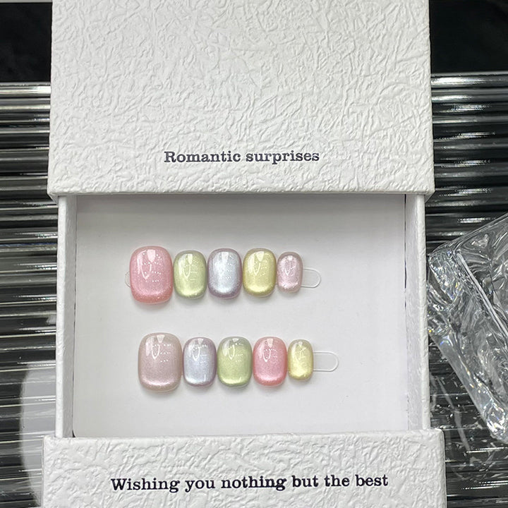 Pastel Glitter Press-On Nail Set