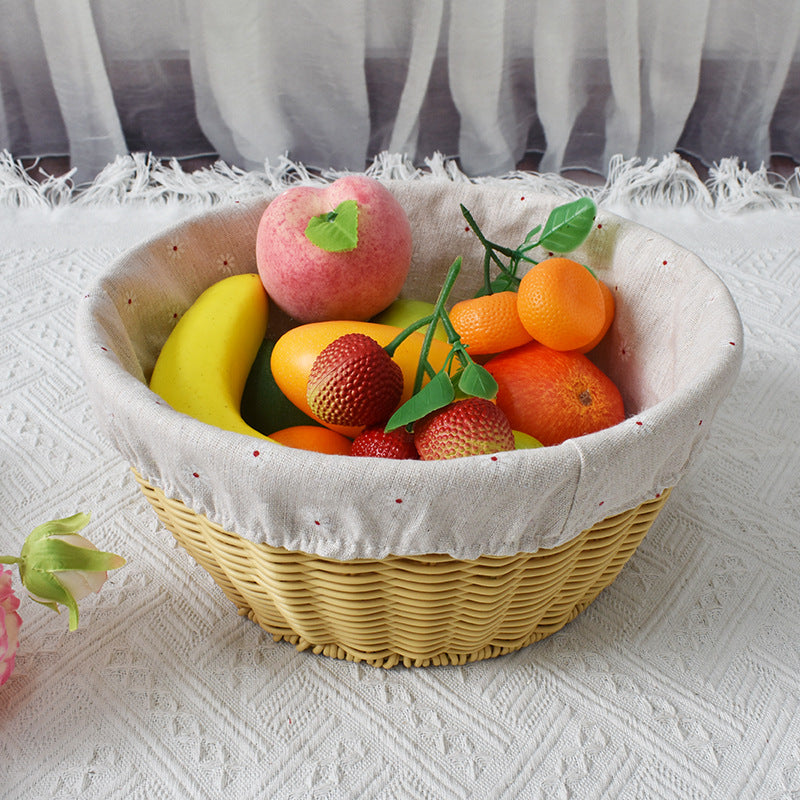 Cozy Fabric-Lined Woven Basket Stornfield
