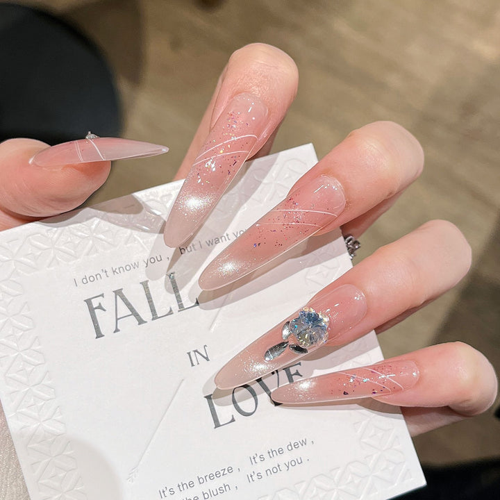 Decorative Gem-Embellished Press-On Nails Stornfield