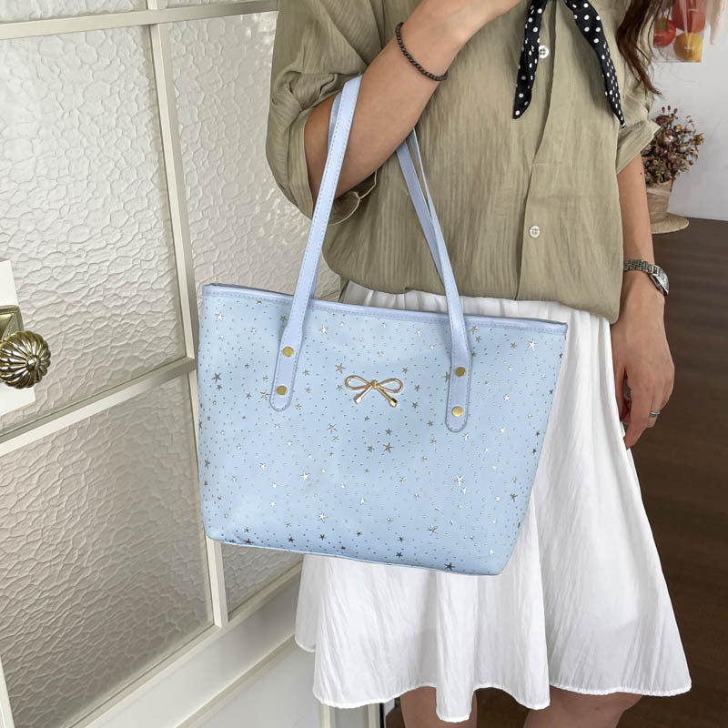 Star-Printed Tote Bag
