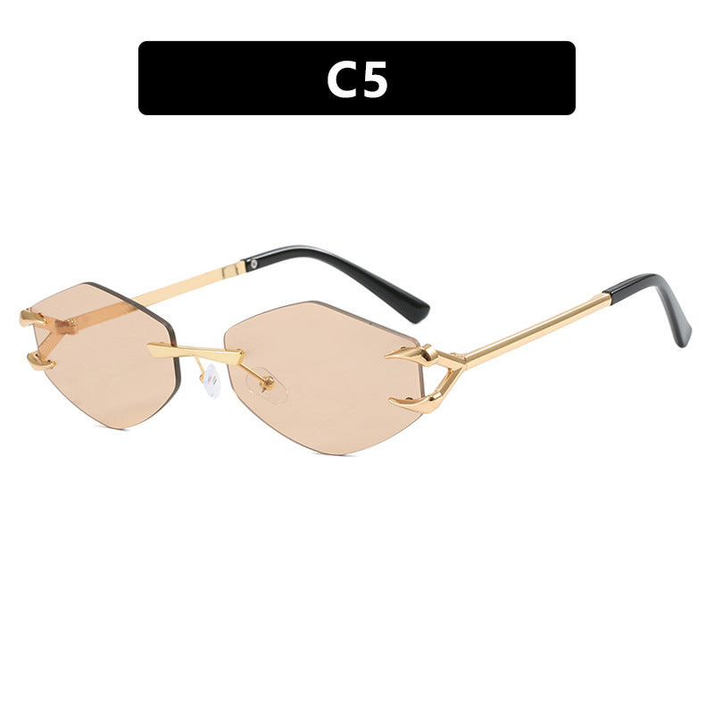 Women's geometric designer sunglasses with outstanding metal frame Stornfield