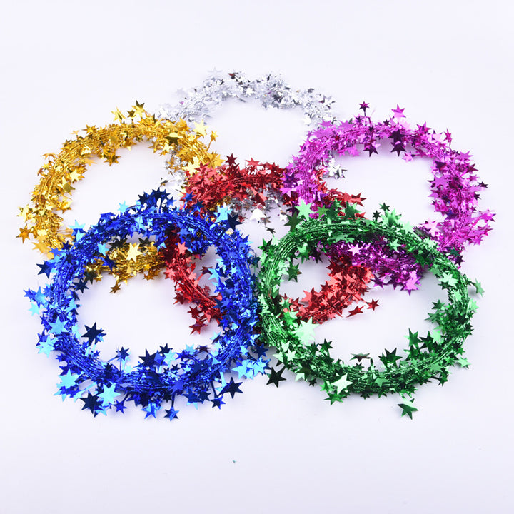 Decorative Metallic Star Garland Stornfield