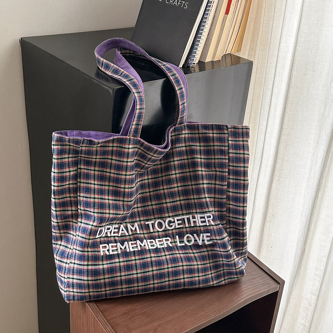 Plaid Patterned Tote Bag Stornfield