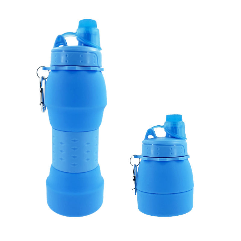 Women's collapsible silicone drinking bottle with practical clip Stornfield