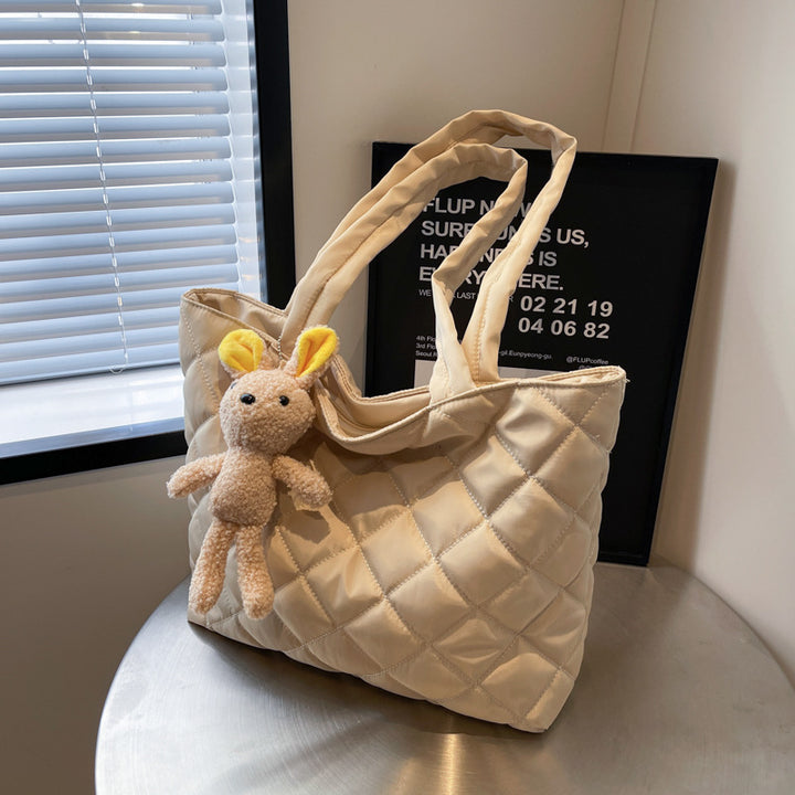 Quilted Soft Tote Bag