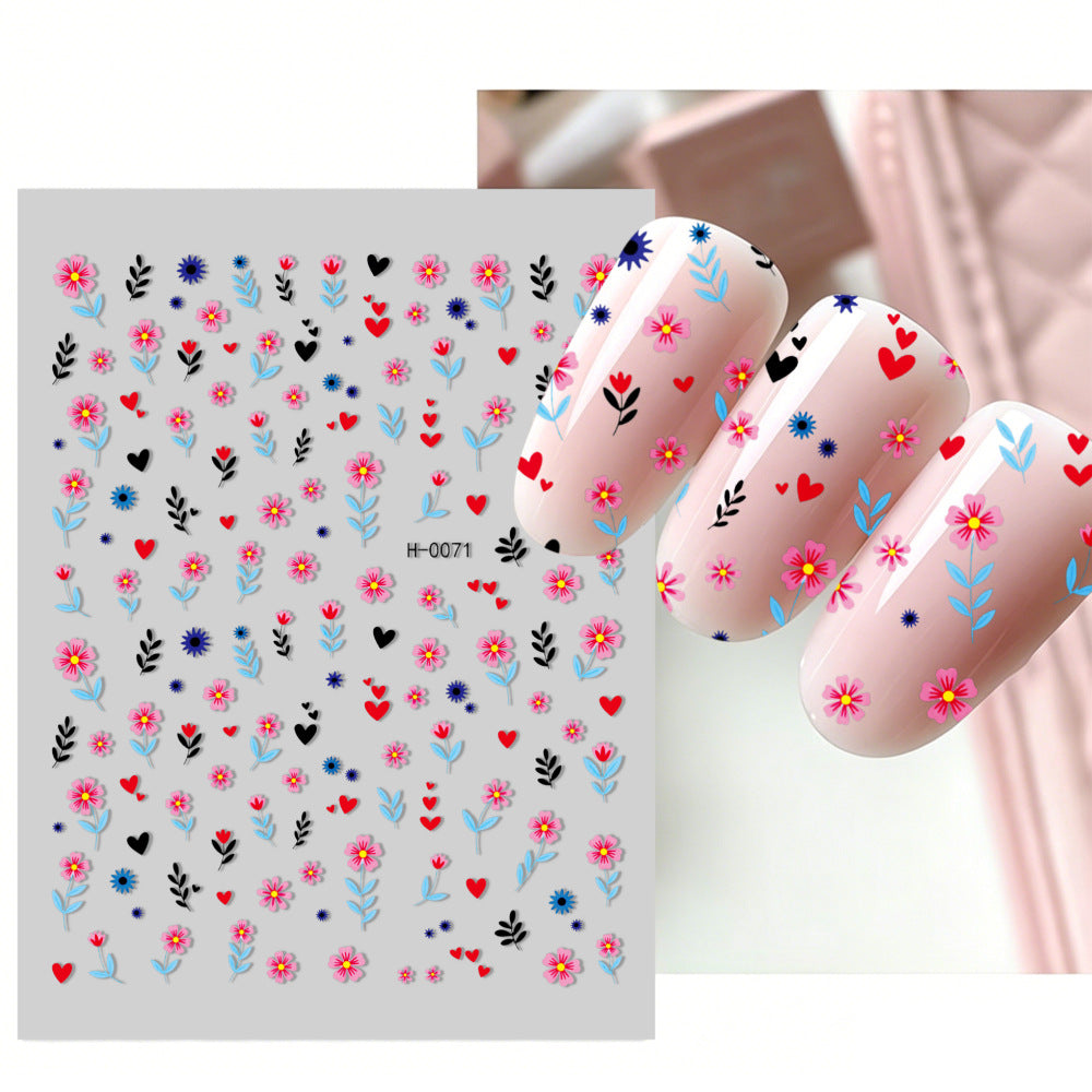Floral Design Nail Art Sticker Set