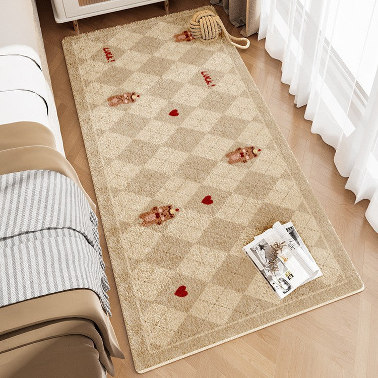 Cute Bunny-Themed Plush Area Rug