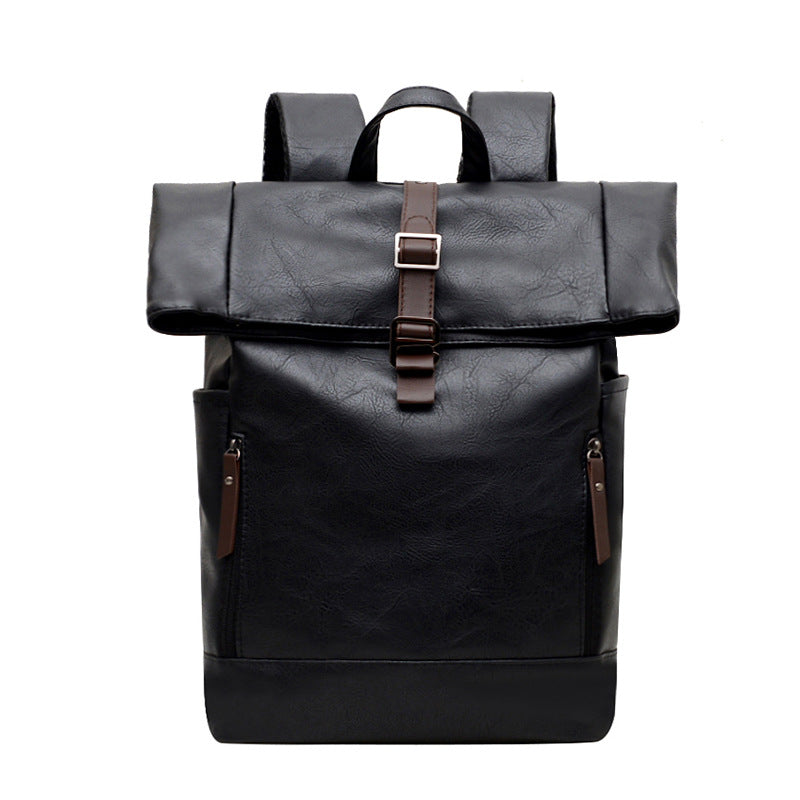 Vintage Leather Rolltop Backpack Stornfield