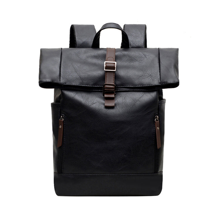 Vintage Leather Rolltop Backpack Stornfield