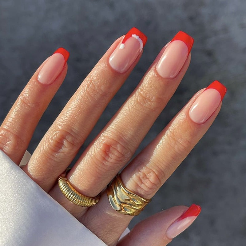 Artificial nail set with festive winter theme Stornfield