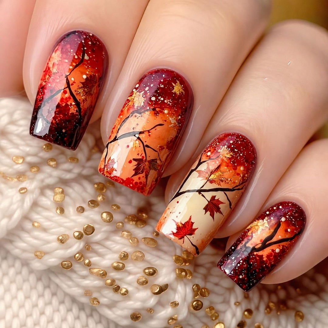 Artful Autumn Art Nails Stornfield