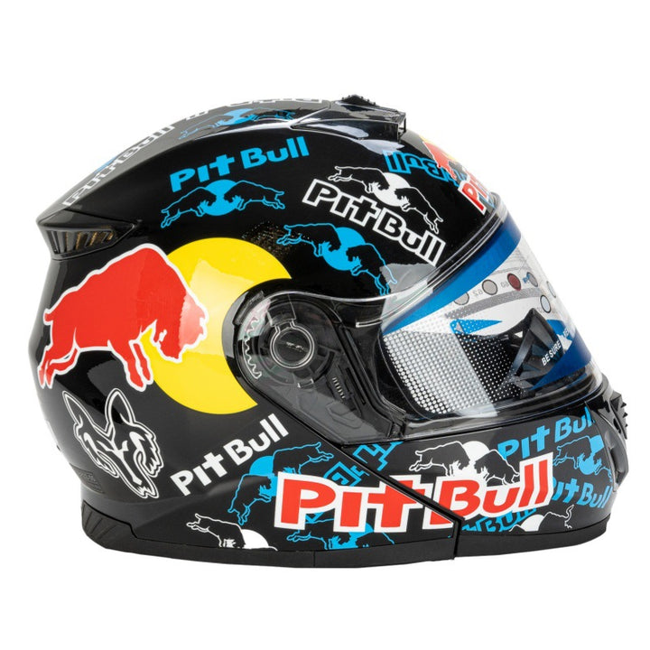 Full-Face Motorcycle Helmet with Graphic Design Stornfield