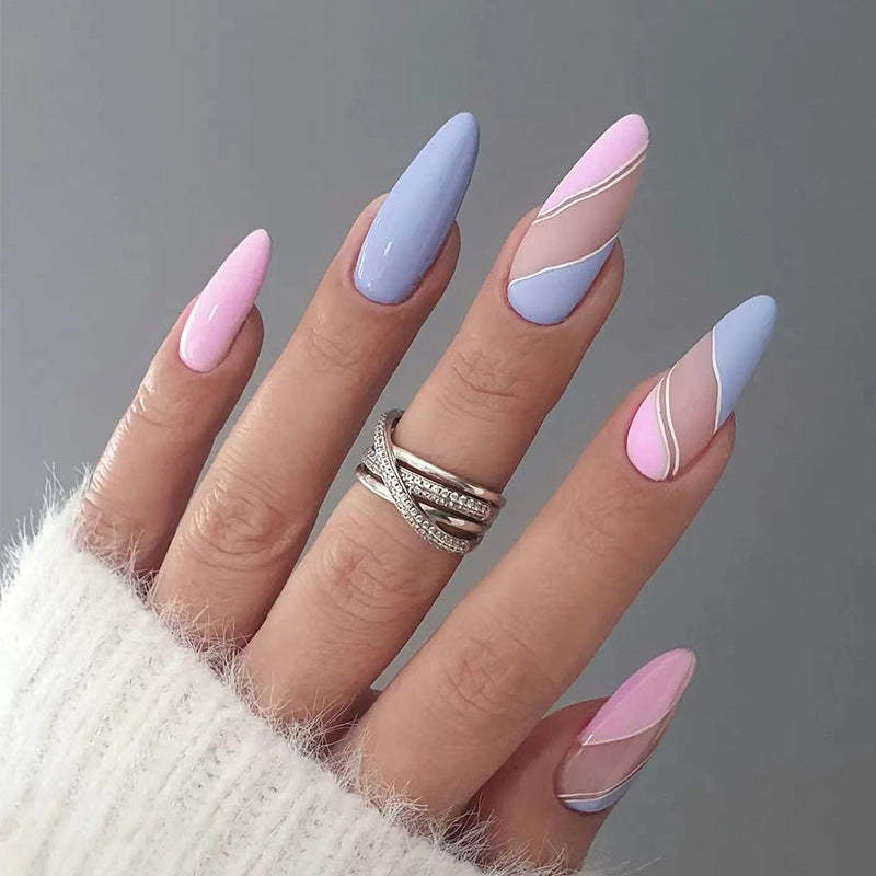 Artistic Heart-Accent Press-On Nail Set Stornfield