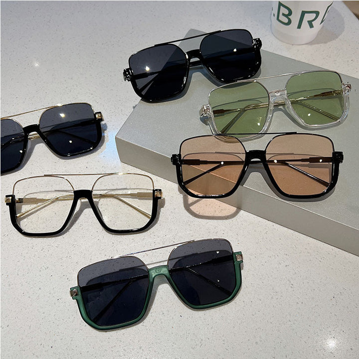 Women's trendy square sunglasses with transparent frame Stornfield