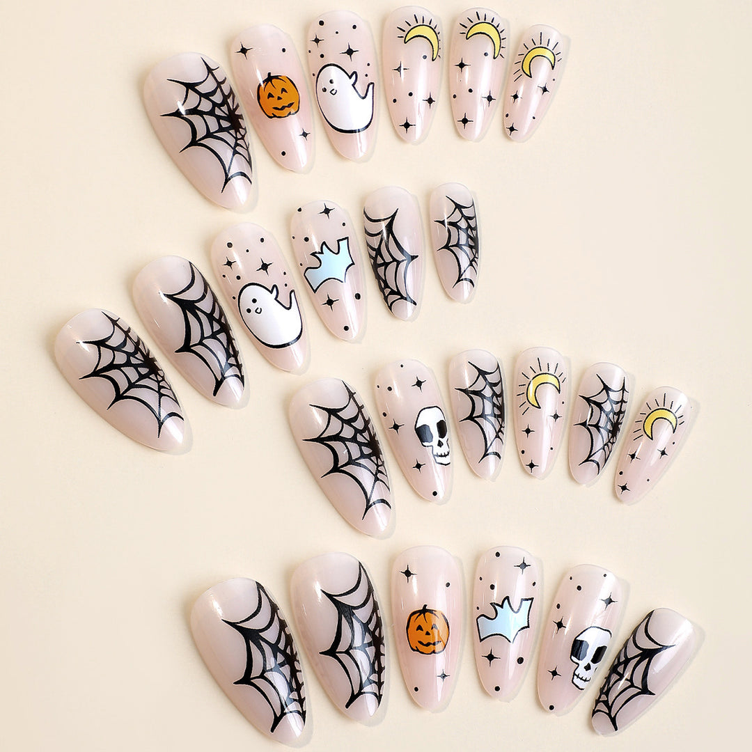 Acrylic nail set with creepy Halloween design Stornfield