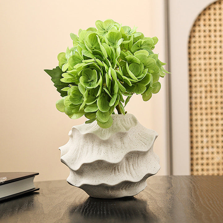 Artistic Wave-Shaped Ceramic Vase