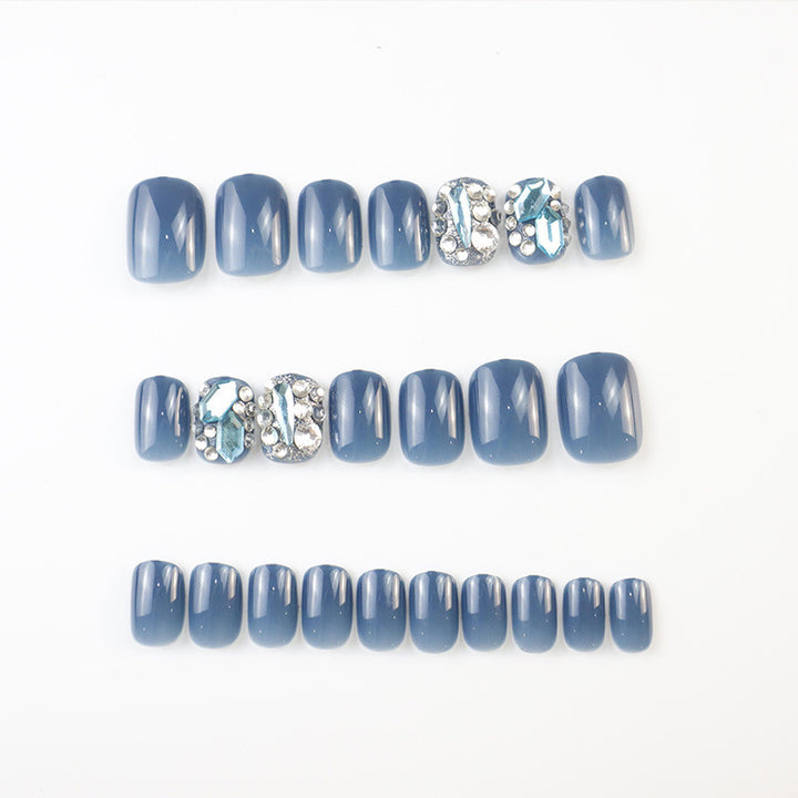 Glamorous Rhinestone-Embellished Press-On Nail Set Stornfield