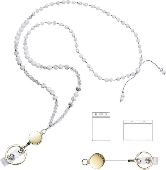 Beaded Eyewear Lanyard with Retractable Clip Stornfield