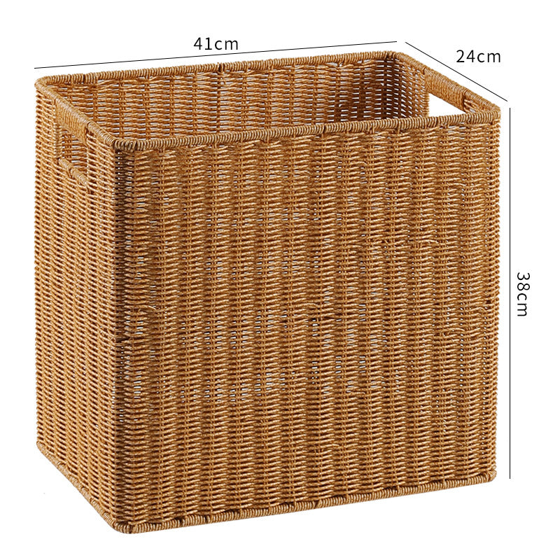 Handcrafted Rectangular Wicker Storage Bin Stornfield