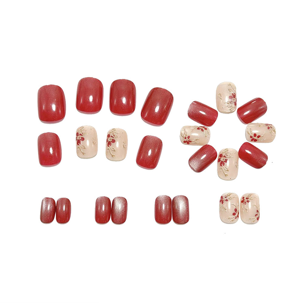 Artificial nails with luxurious floral embellishments Stornfield