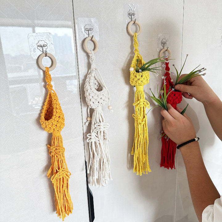 Macrame Plant Hanger with Decorative Tassels Stornfield