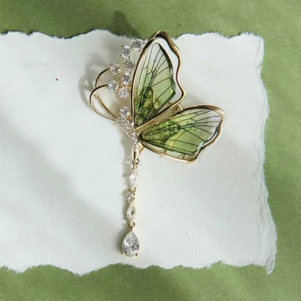 Exquisite butterfly brooch with glitter stones Stornfield