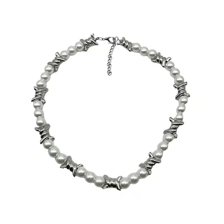 Delicate pearl necklace with filigree design Stornfield
