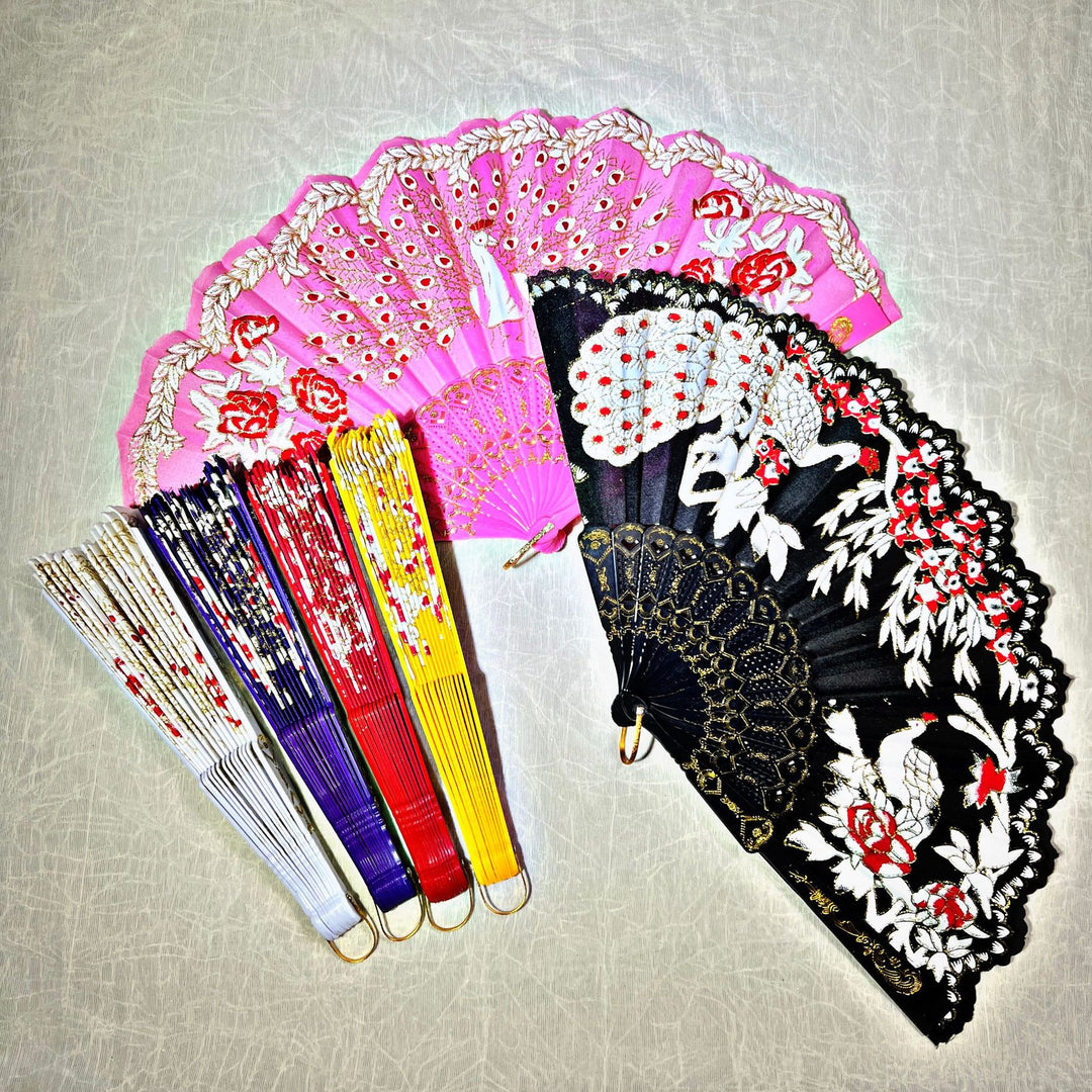 Women Folding Hand Fan with Elegant Embroidery Stornfield
