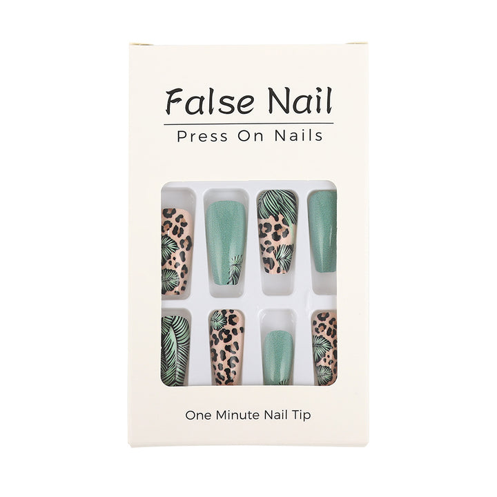 Creative artificial nails with tropical and animal design Stornfield