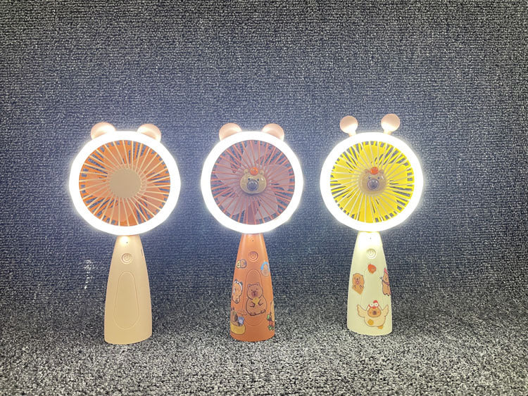 Unisex Portable Hand Fan with LED Lighting and Animal Design Stornfield