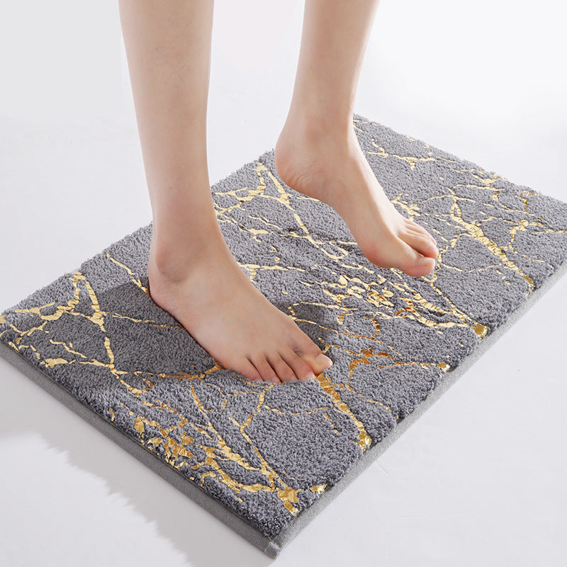 Luxurious Marble Design Bath Mat