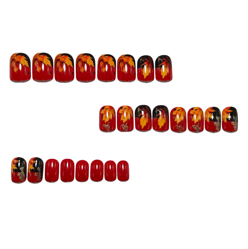 Artifical Nails in Autumn Leaf Design Stornfield