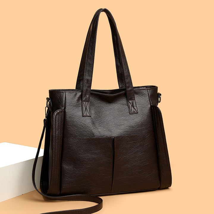 Sleek Leather Structured Tote